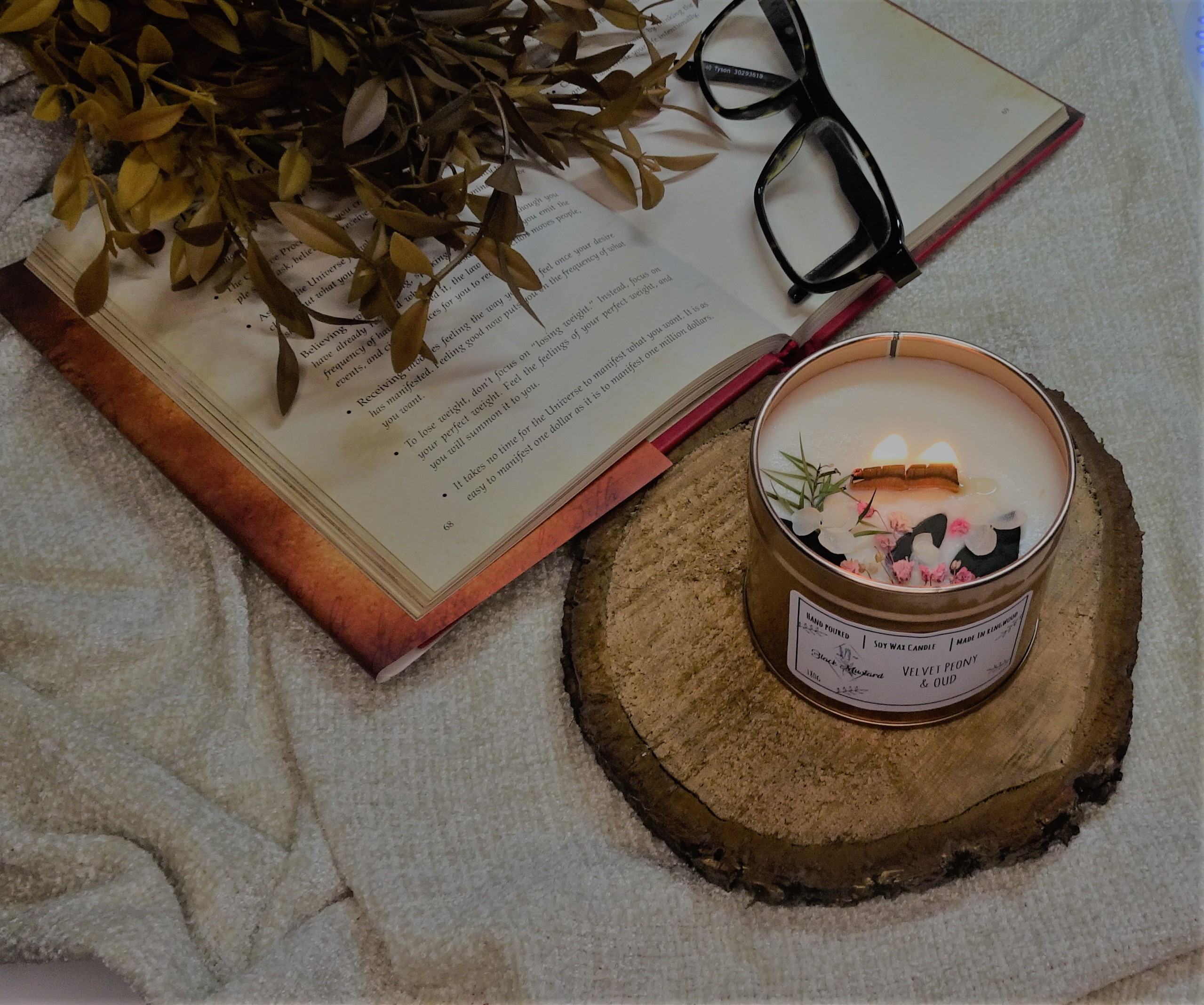 Handpoured Soy Wax with Wooden Wick Candles